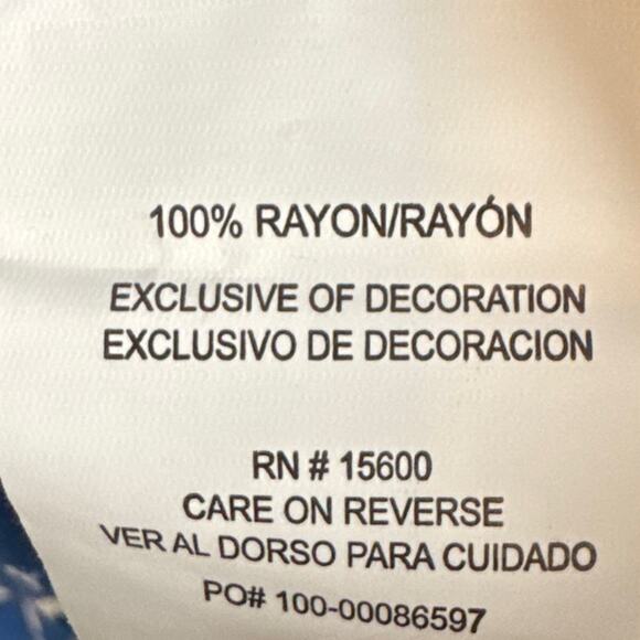 Mason & Belle Stitch Fix Blue Floral Pullover Rayon Blouse Tassels Size S NWT - Picture 8 of 10